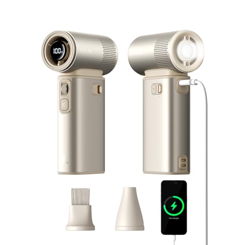 JISULIFE Ventilador portátil de mano Ultra2 9000mAh 25 H, 100 velocidades