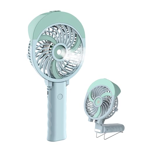 HandFan Ventilador Portátil Agua Ventilador de Mano Mini Water Ventilador eléctrico Personal con batería 2000mAh 2.5-9H Recargable 3 Velocidades Plegable para Oficina/Hogar/Viajes/Exterior