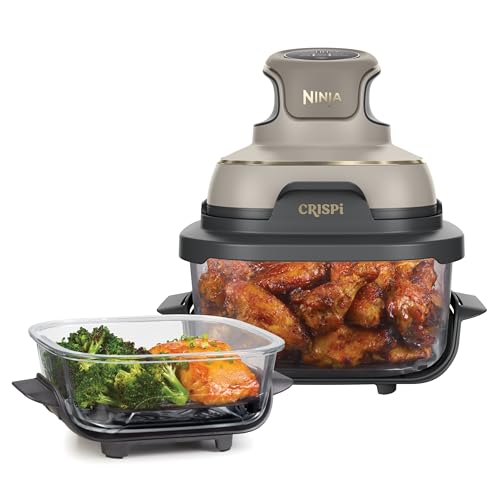 Ninja CRISPi, Freidora de Aire Portátil, 3,8L, Piedra Dorada, FN101EUSTGD