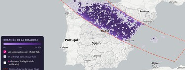 El mapa definitivo del eclipse del 12 de agosto: consulta aquí la duración y la previsión en cada municipio de España