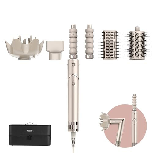 Shark FlexStyle, Secador de Pelo y Moldeador 5 en 1, Champagne, HD446SLEU