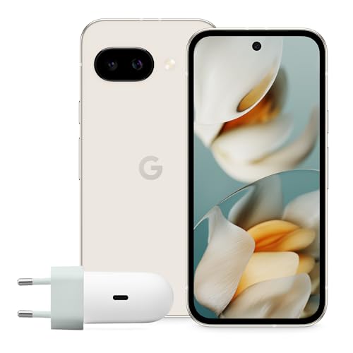 Google Pixel 9a – Smartphone Android Libre con cámara con IA, batería para Todo el día y potentes Funciones de Seguridad – Porcelana, 128GB + Charger
