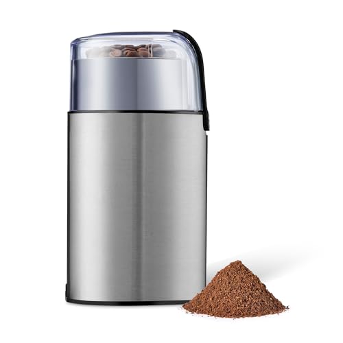 Amazon Basics Molinillo de café eléctrico, acero inoxidable