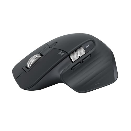 Logitech MX Master 3S, ratón inalámbrico de Alto Rendimiento con Desplazamiento ultrarrápido, Ergo, 8000 dpi, Seguimiento sobre Cristal, clics discretos, Bluetooth, Windows, Linux y Chrome - Grafito