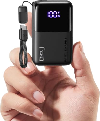 INIU 10000mAh Power Bank, Ultra Mini 45W Carga Rápida Bateria Externa