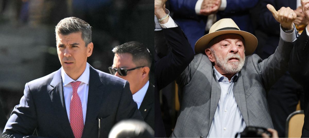 Santiago Peña, presidente de Paraguay; y Lula da Silva, mandatario de Brasil.