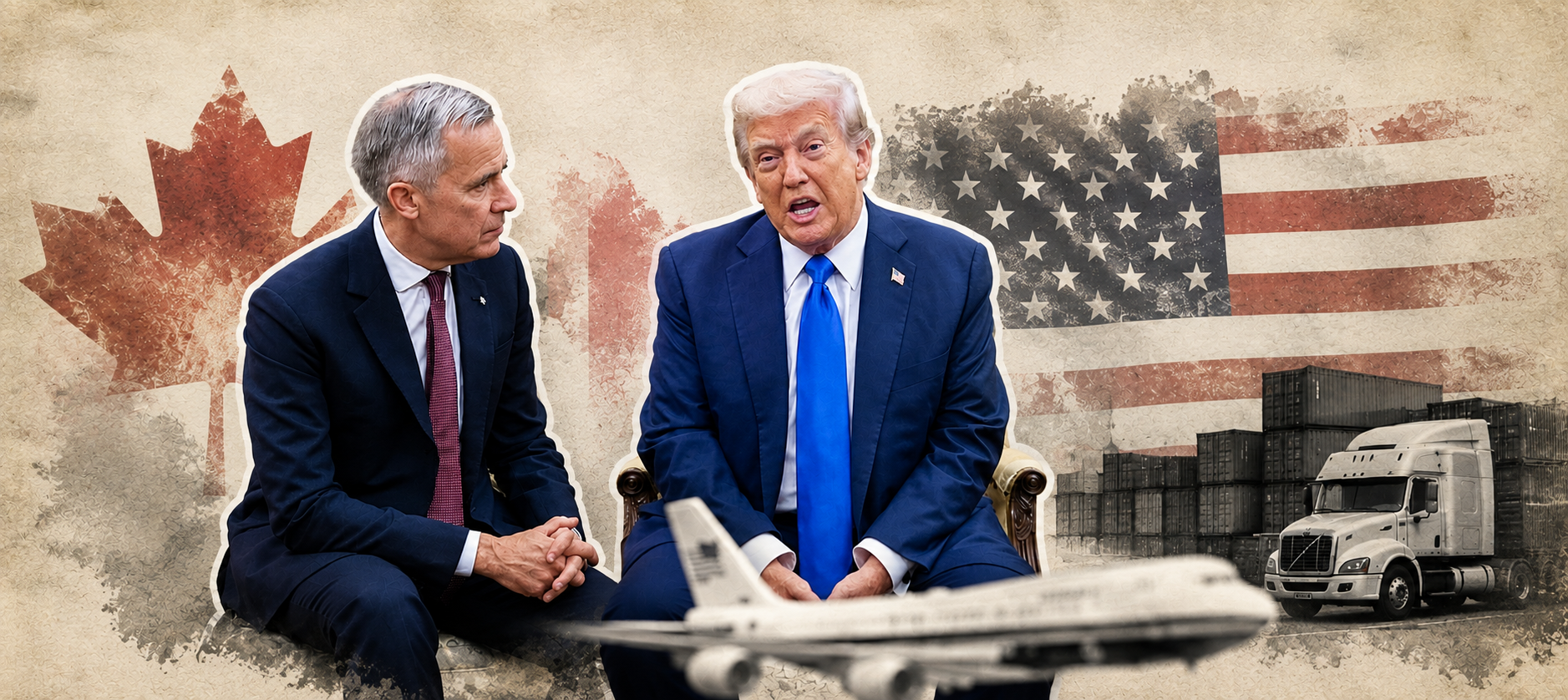 Mark Carney y Donald Trump encabezan el pulso comercial que enfrenta a Estados Unidos y Canadá.