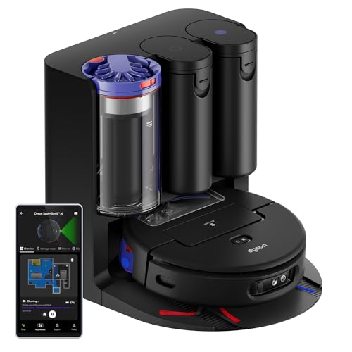 Dyson Spot+Scrub™ AI Robot Aspirador y Fregona, Luz Verde Detecta Manchas