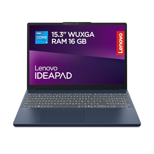 Lenovo IdeaPad Slim 3 Gen 10 – Ordenador Portátil 15.3" WUXGA (Intel Core i5-13420H, 16 GB RAM, 512 GB SSD, Wi-Fi 6, USB-C, Sin Sistema Operativo) Teclado QWERTY Español - Azul Cósmico