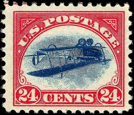 Us Airmail Inverted Jenny 24c 1918 Issue