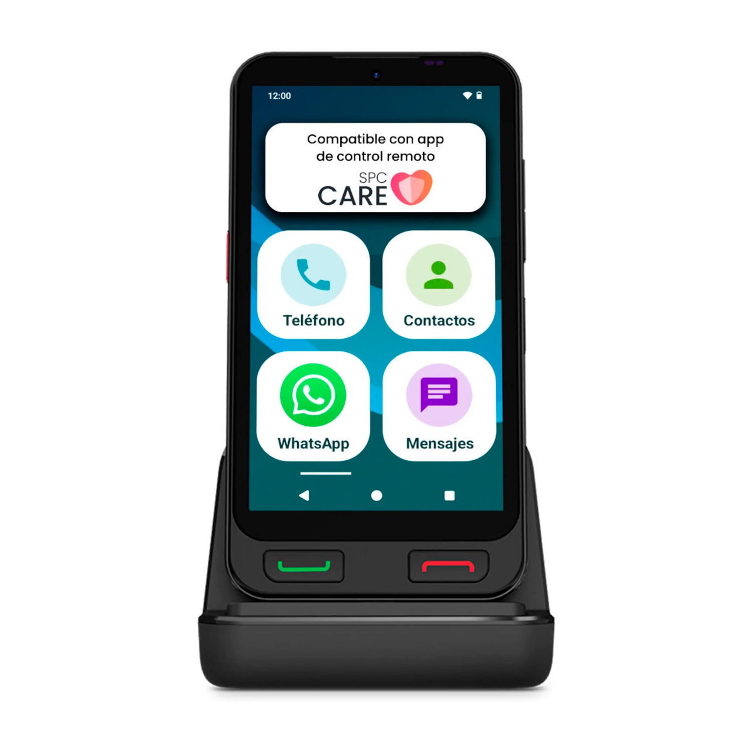 SPC Zeus 2 + Carcasa - Smartphone para Mayores, Modo fácil, Iconos XXL, 5"