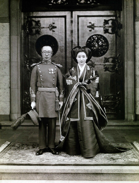 Aisin Gioro Pujie And Lady Hiro Saga 1937 Wedding Photo
