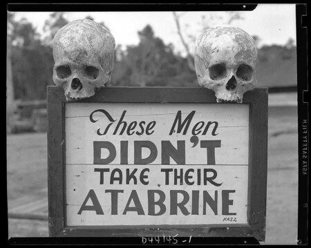 Atabrine Advertisement In Guinea During Ww2