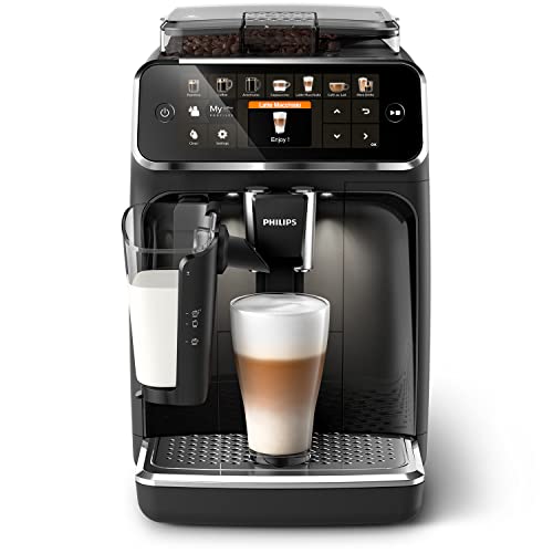 PHILIPS 5400 Cafetera Superautomática LatteGo, 12 bebidas, Negro